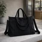 Bolsa tote canelada grande