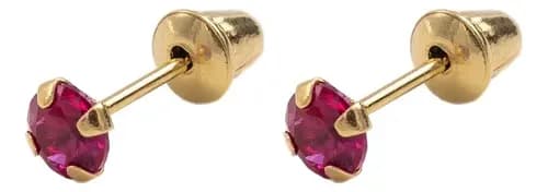 Brinco Ponto de Luz 3mm Ouro 18k